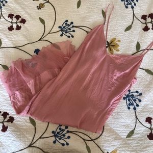 vintage Max Studio rose satin slip dress